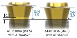 Конфигурации имплантатов AT35108A и AT40108A